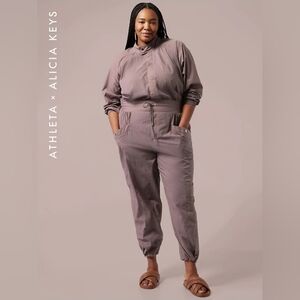 Athleta x Alicia Keys Taupe Jumpsuit Size 18